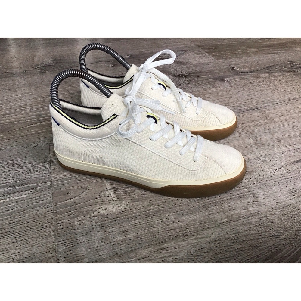 Rothy's Women's The Lace Up White Gum Knit Low Top Sneakers Shoes Size 7 US
